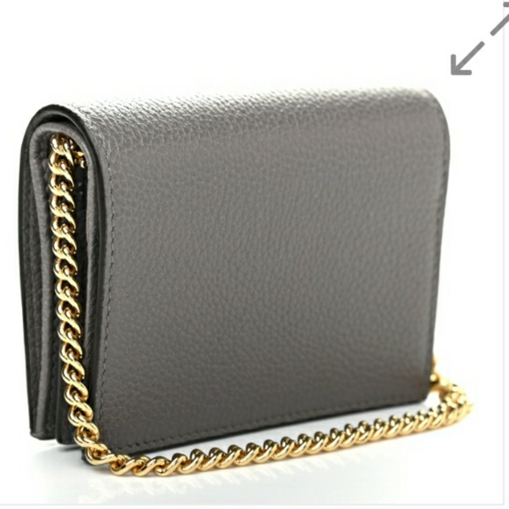 Gucci Zumi Gray Cardholder Wallet with Chain & Gucci Zumi Leather Belt size 90 - Picture 8 of 15